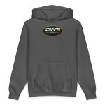 Duck Worx Supply Badge Hoodie in Charcoal Solid, front view