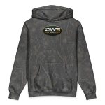Duck Worx Supply Badge Hoodie in Darkwood Tree Camo, front view