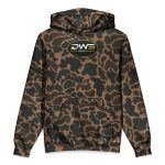 Duck Worx Supply Badge Hoodie in Duck Camo, front view