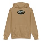 Duck Worx Supply Badge Hoodie in Sandstone, front view