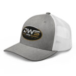 Duck Worx Trucker Cap – Heather Grey White Left Front