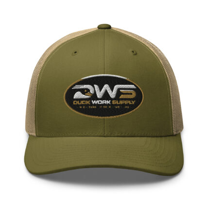 Duck Worx Trucker Cap – Moss Khaki Front